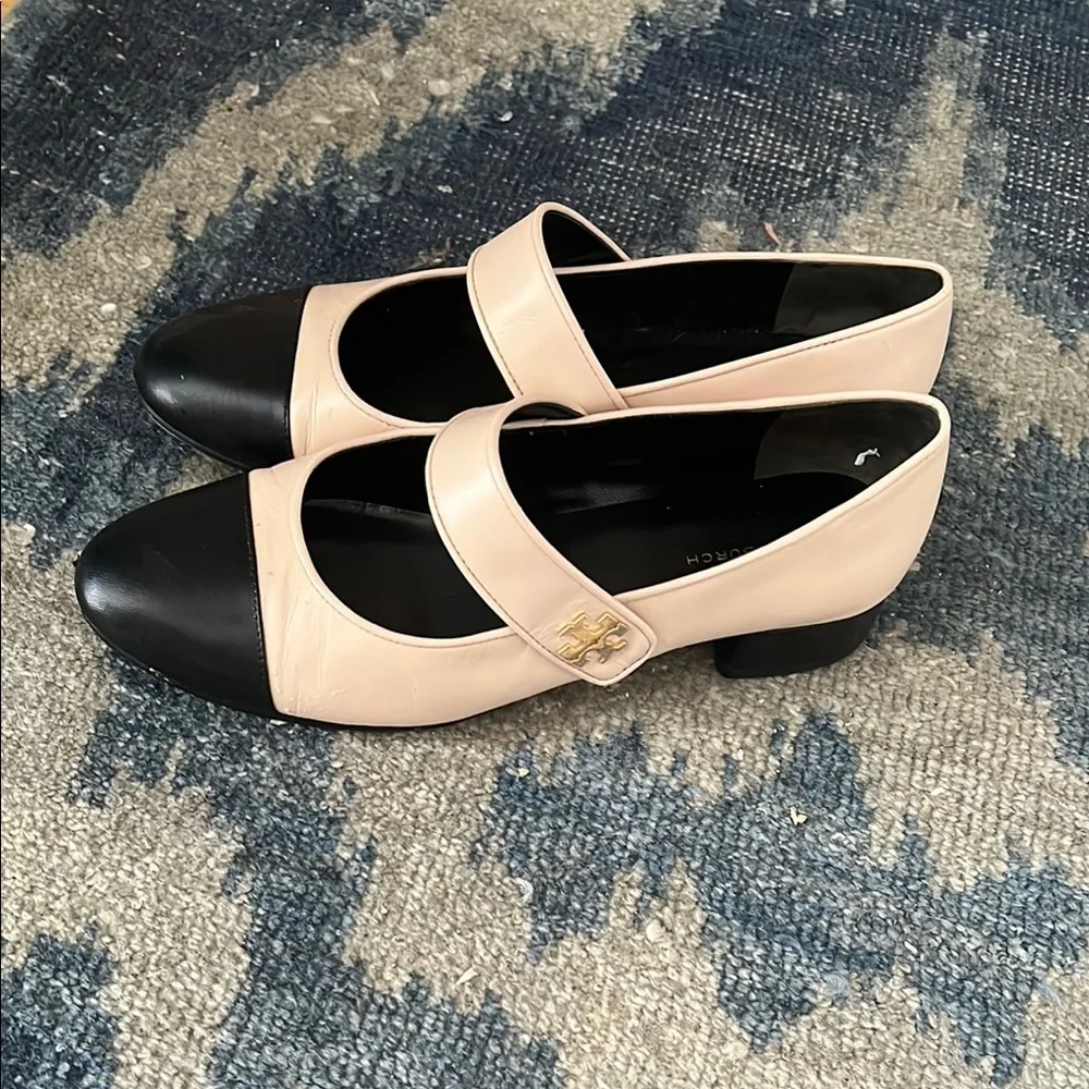 Tory Burch Women's Black and Cream Mary Jane Shoes